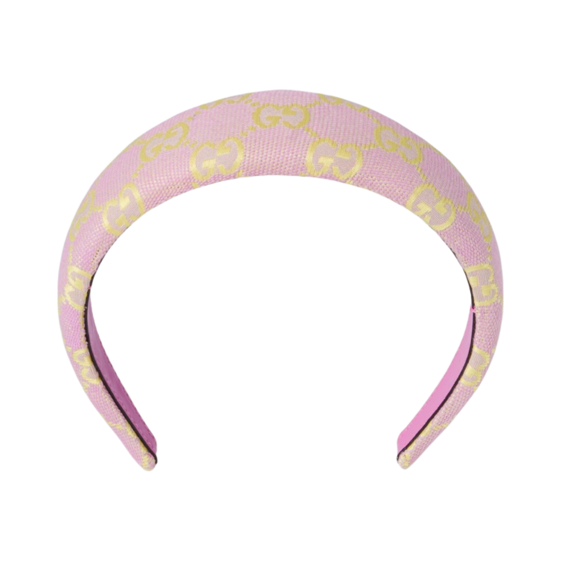 (W) 구찌 GG 캔버스 헤어밴드 라일락 옐로우((W) Gucci GG Canvas Hairband Lilac Yellow) - 1