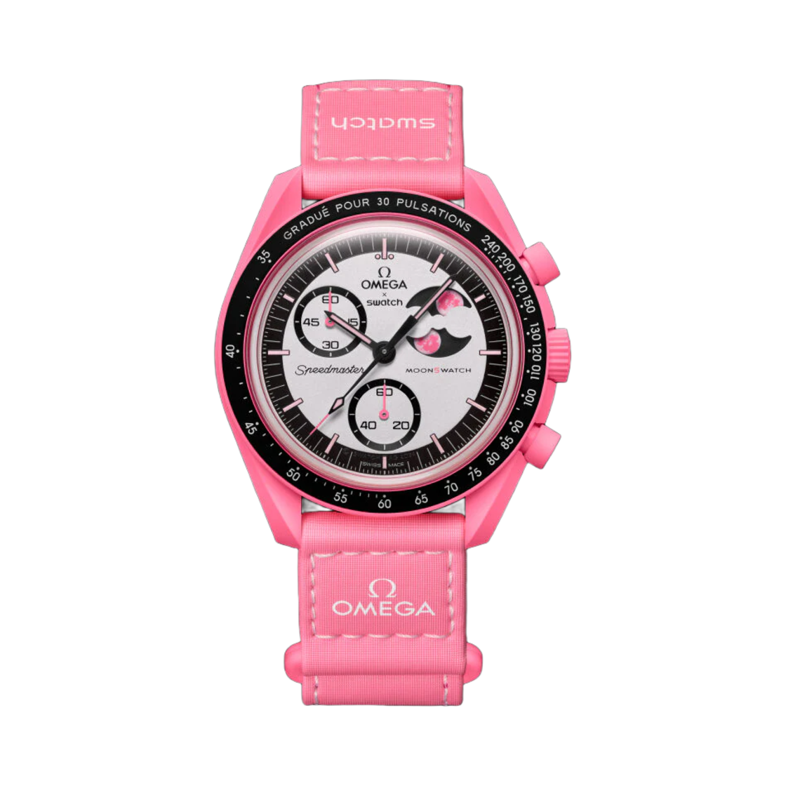 스와치 x 오메가 바이오세라믹 문스와치 미션 투 더 핑크 문페이즈(Swatch x Omega Biocreamic MoonSwatch Mission To The Pink Moonphase)