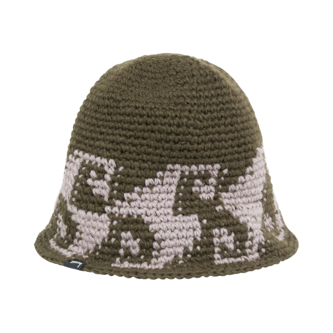 스투시 웨이브 니트 버킷햇 올리브(Stussy Waves Knit Bucket Hat Olive) - 1