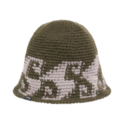 Stussy Waves Knit Bucket Hat Olive