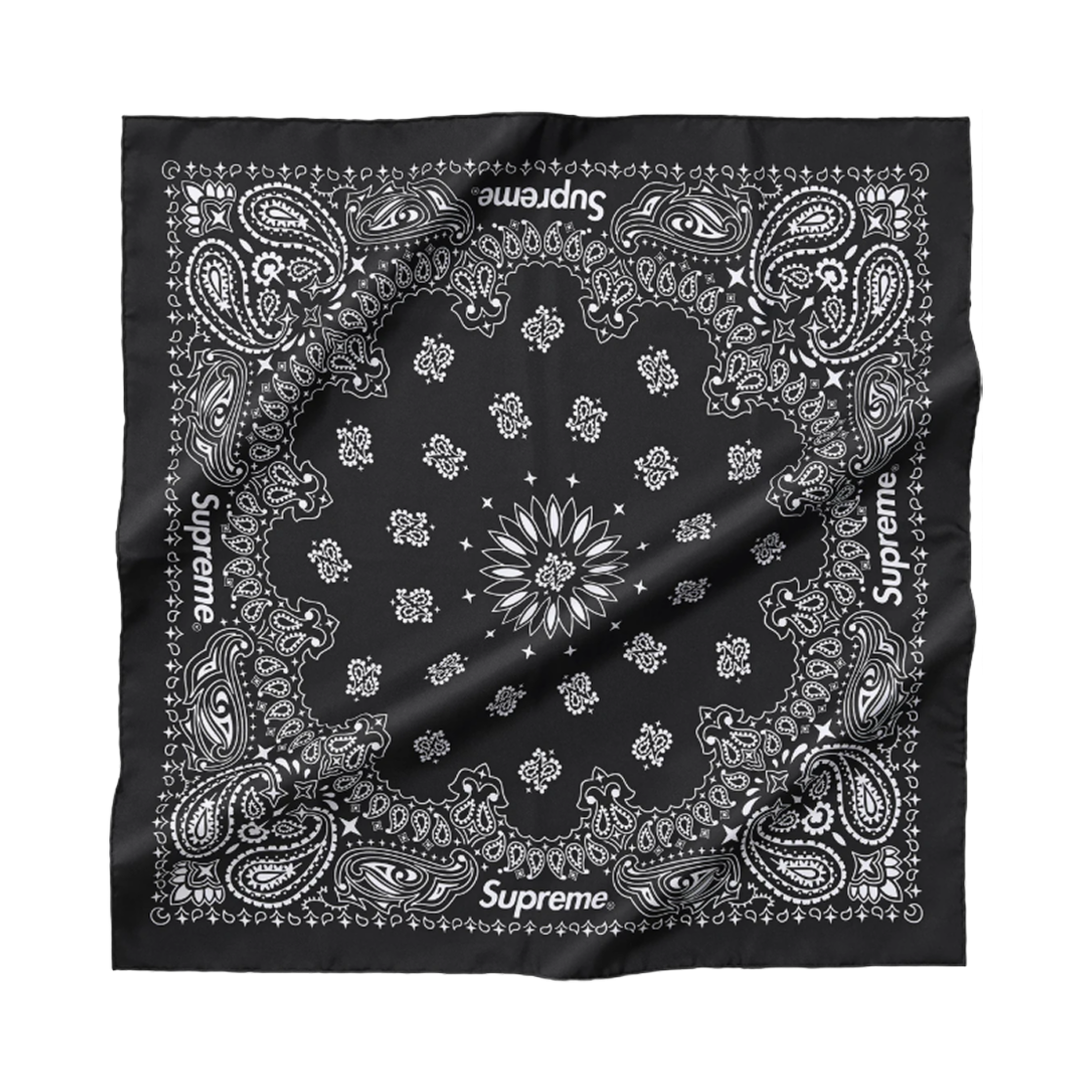 슈프림 실크 반다나 블랙 - 25SS(Supreme Silk Bandana Black - 25SS)