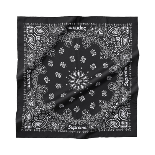 Supreme M.O.P. Bandana（エムオーピーバンダナ） BLACK Supreme M.O.P. Bandana (FW24) - $28