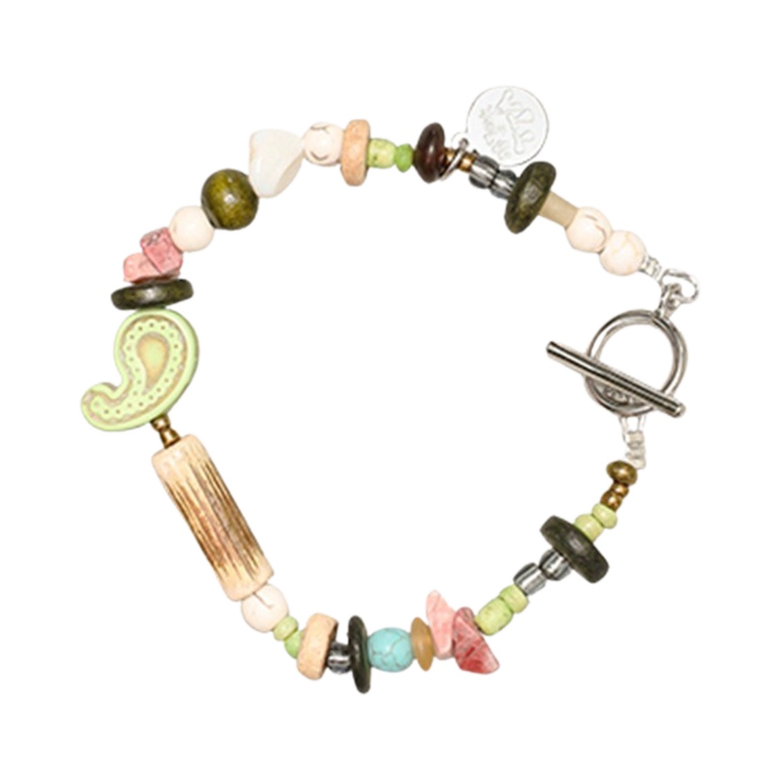 【完売間近】 Towtow.archive Paisley Symbol Bracelet 토우토우 아카이브 페이즐리 심볼 팔찌 아이보리 | TOWTOW