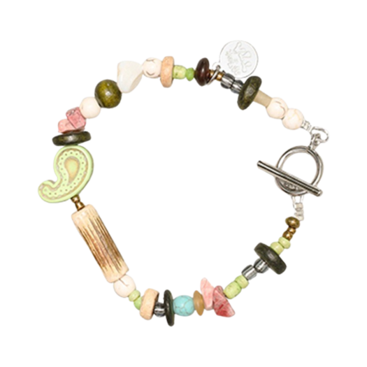 TBH32ABBC030GN Towtow.archive Paisley Symbol Bracelet Melon Green