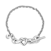 (W) Pandora Heart T-Bar Bracelet Sterling Silver