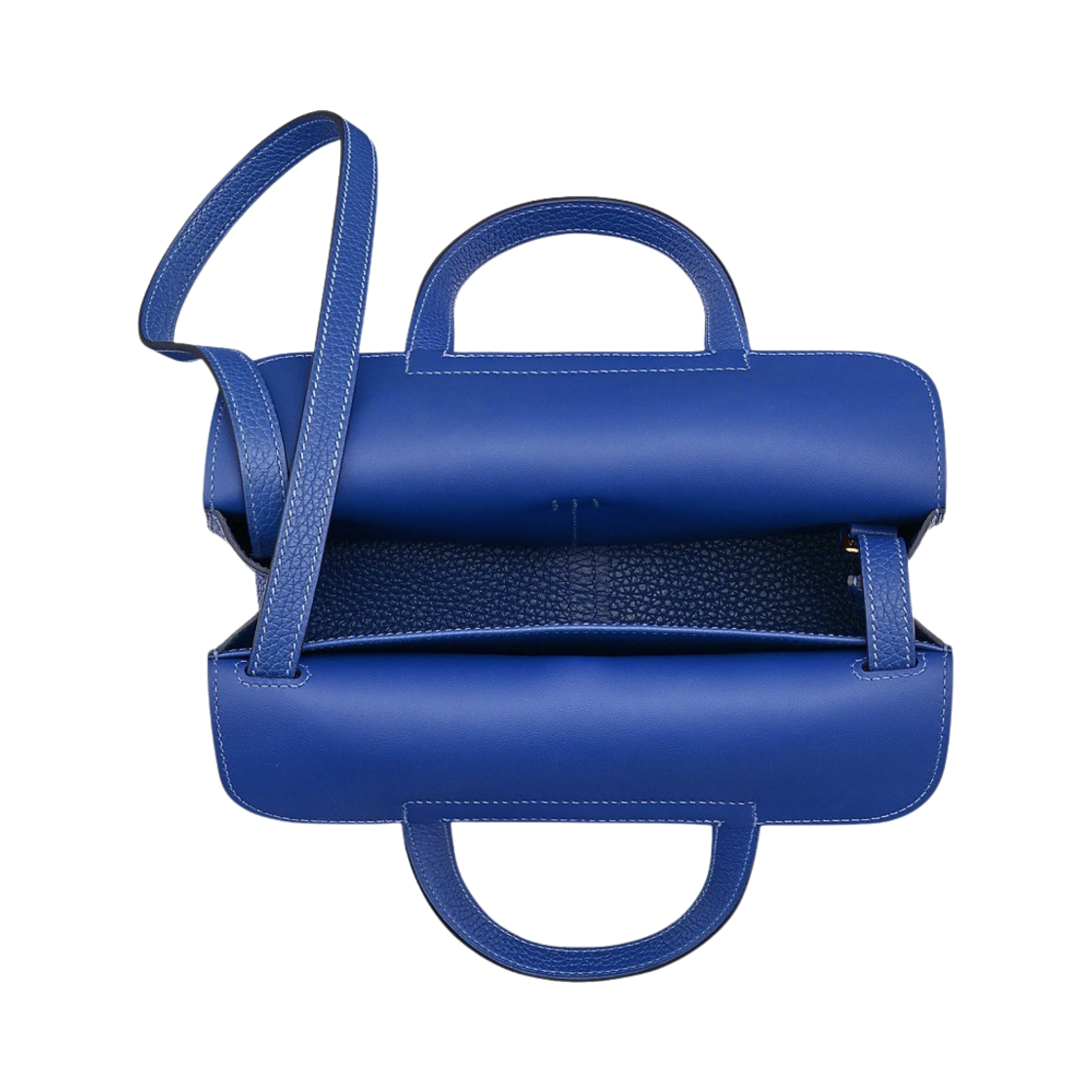 에르메스 할잔 25 백 클레망스 & 골드 하드웨어 블루 로아얄(Hermes Halzan 25 Bag Clemence & Gold Bleu Royal) - 4