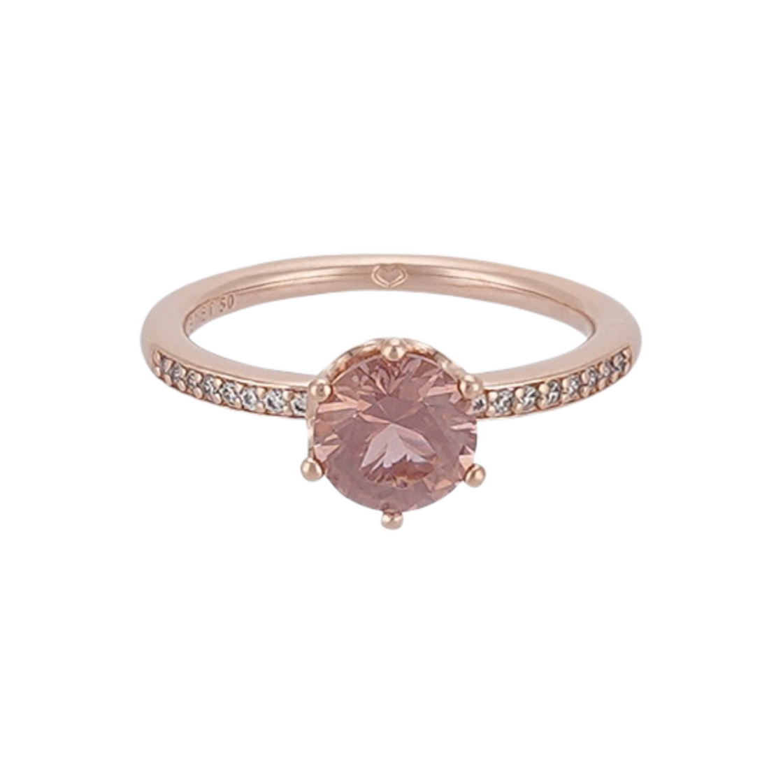 (W) 판도라 스파클링 크라운 솔리테어 링 로즈 골드 플래팅 핑크((W) Pandora Sparkling Crown Solitaire Ring Rose Gold Plated Pink) - 2