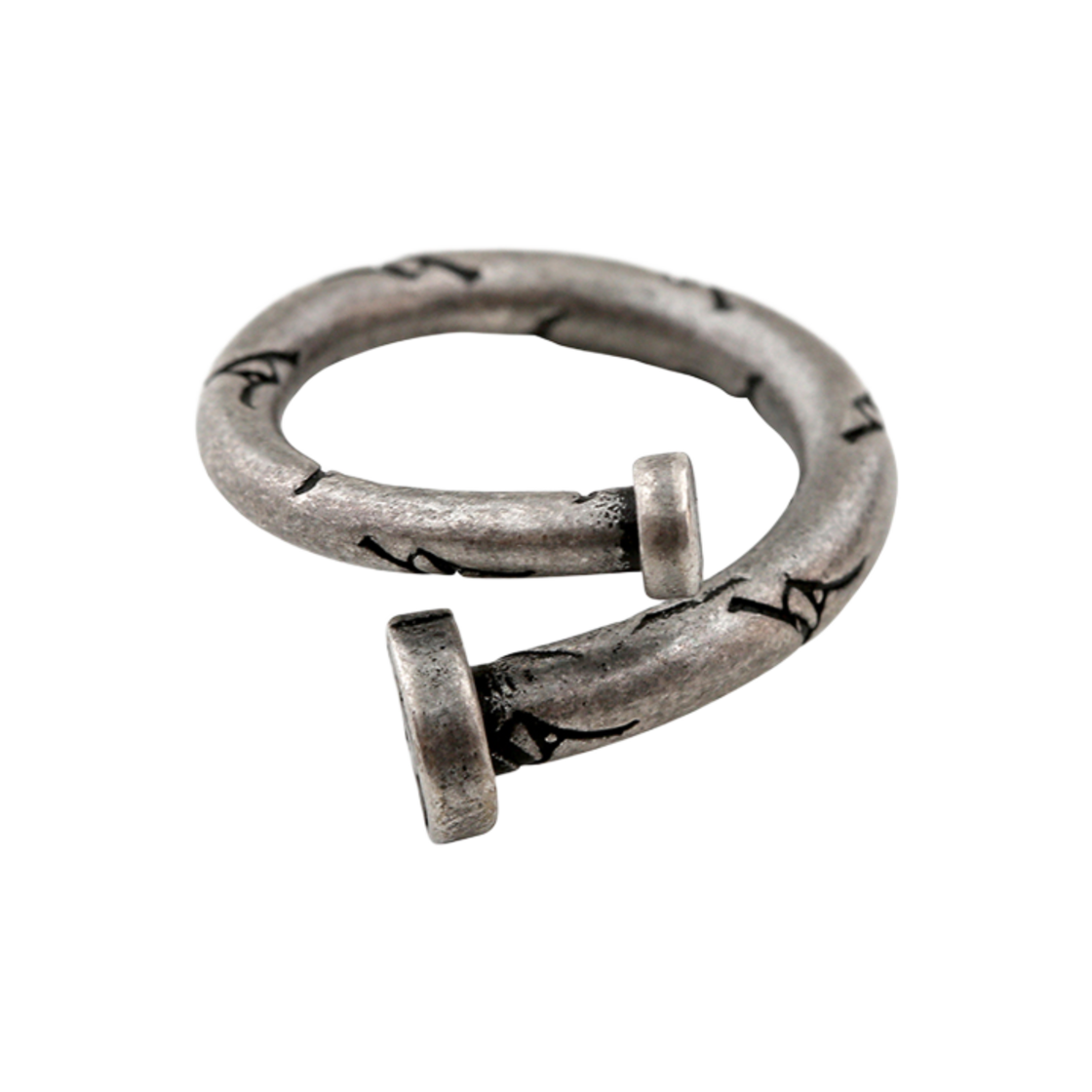 알렌느 에이치 에이 벤트 링 앤티크 실버