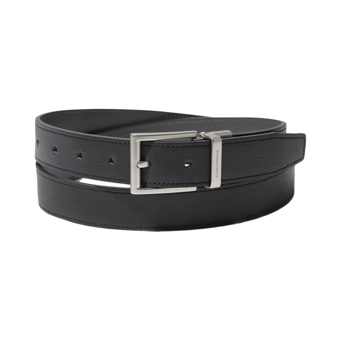 CAABX25103BKX Customellow Leather Reversible Belt Black