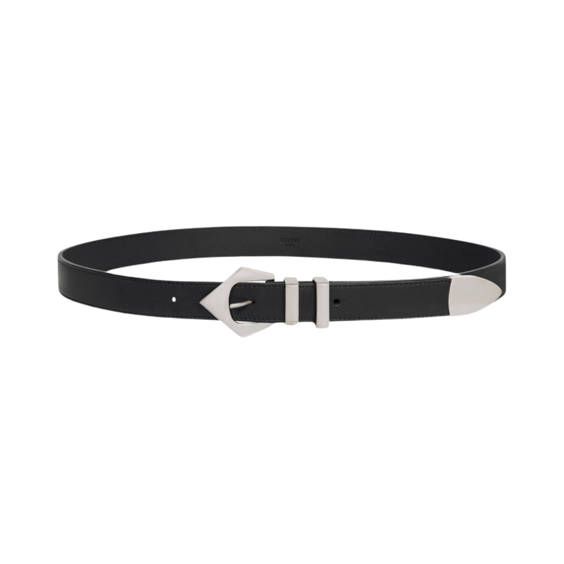 (W) 셀린느 빈티지 카프스킨 미디움 스파이크 벨트 블랙((W) Celine Medium Spike Belt in Vintage Calfskin Black) - 2