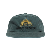 Hello Sunrise Washed Two Tone Logo 6Panel Cap Dark Forest