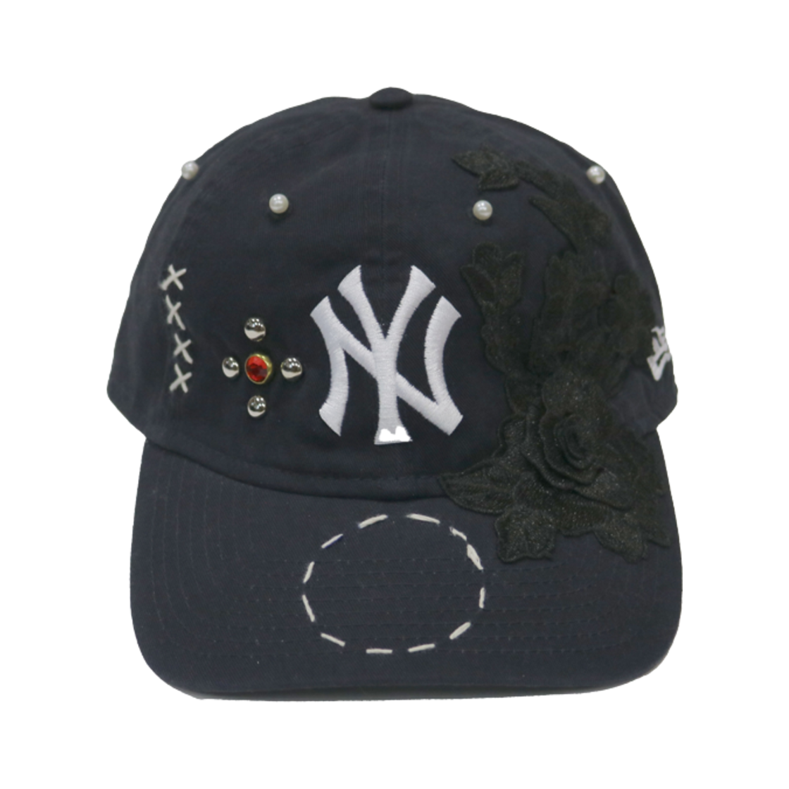 AP24FWAC12015NVYOS R&Co. Apache Wlb LAce Custom Dad Cap NY Navy #26