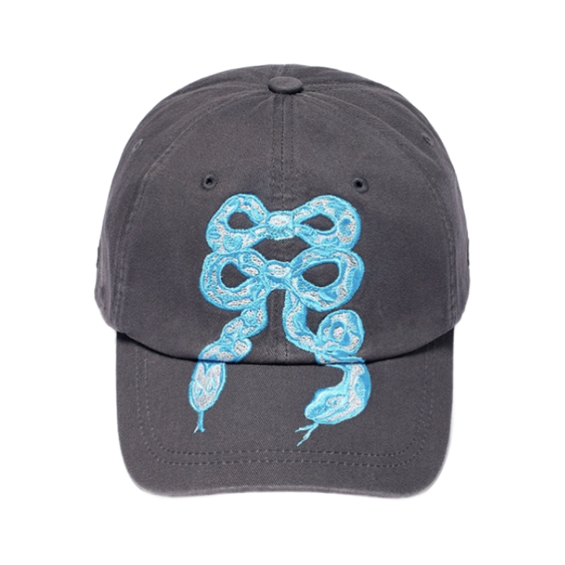 오픈 Yy 블루 리본 스네이크 볼캡 차콜(Open Yy Blue Ribbon Snake Ball Cap Charcoal)