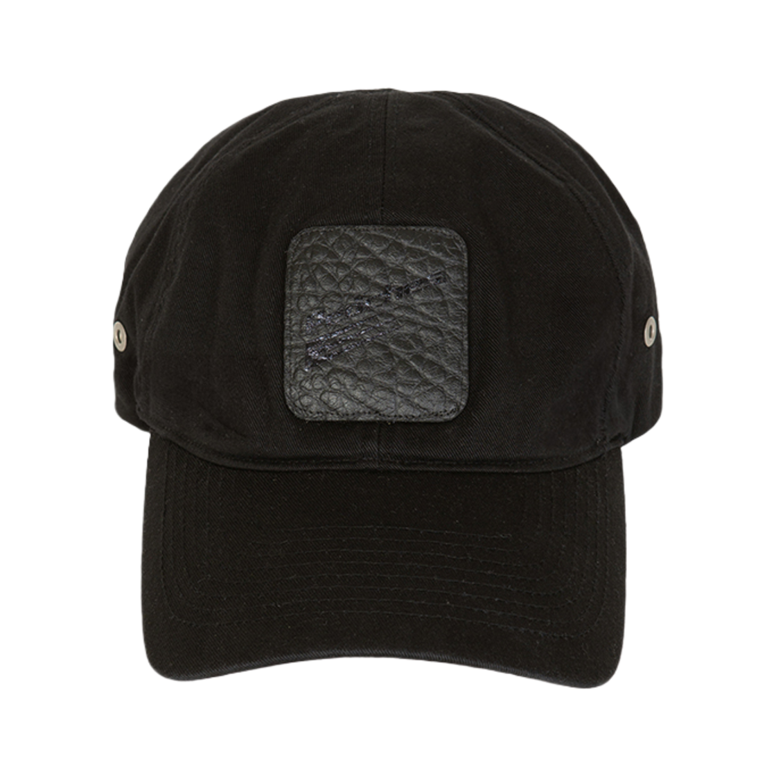 피치스 레더 패치 캡 블랙(Peaches Leather Patch Cap Black)