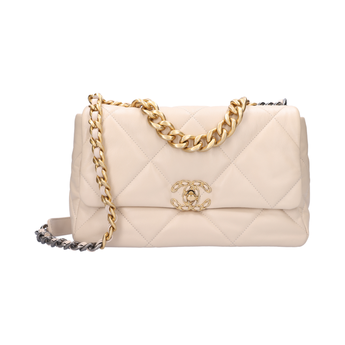 샤넬 AS1161 19 라지 플랩백 베이지 Chanel Vintage KREAM