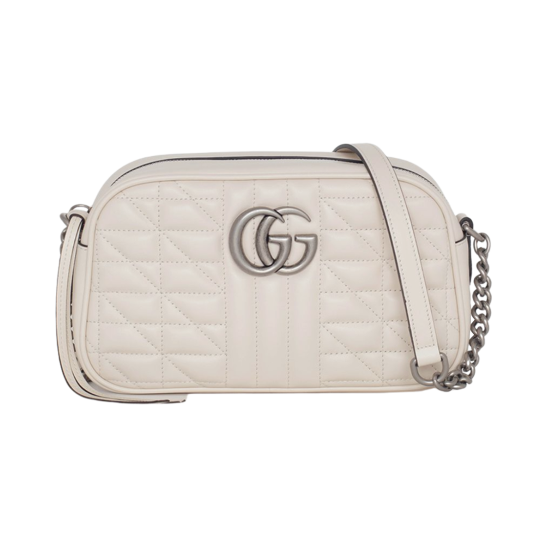 447632-UM8BN-9022 Gucci GG Marmont Small Shoulder Bag White