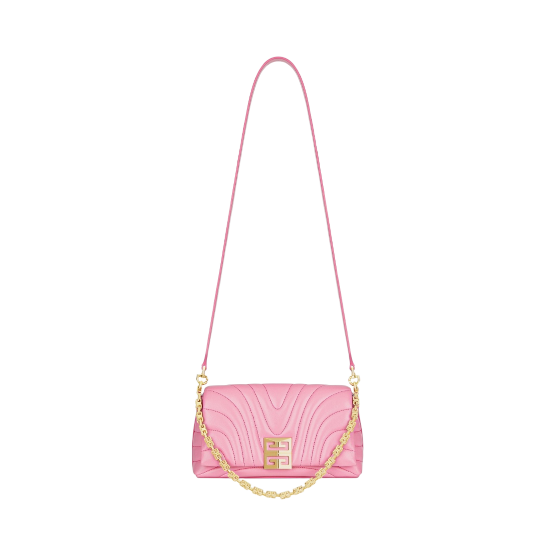 지방시 퀼티드 레더 스몰 4G 소프트 체인백 브라이트 핑크(Givenchy Small 4G Soft Bag in Quilted Leather with Chain Bright Pink) - 2