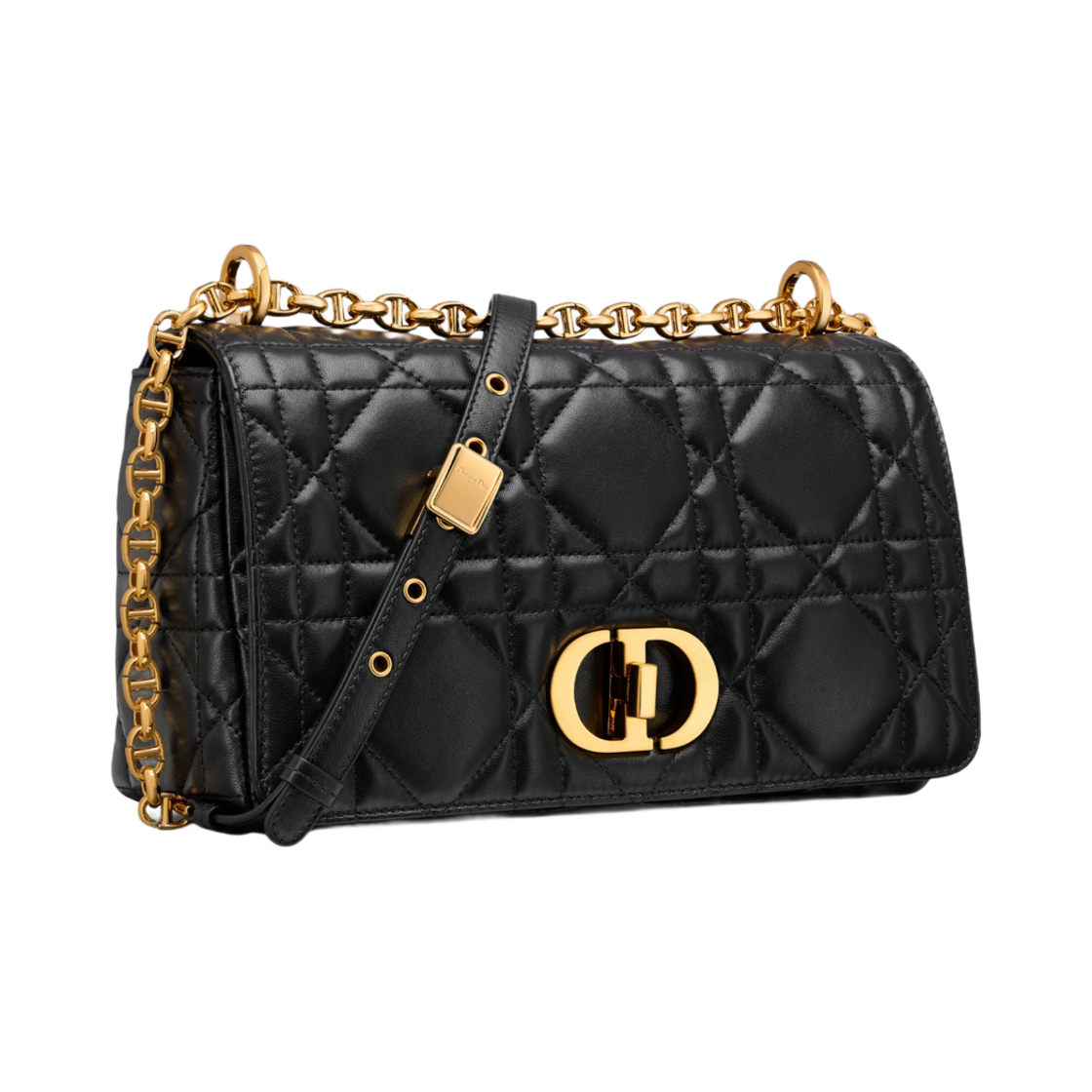 디올 소프트 디올 카로 미디움 백 매크로까나쥬 램스킨 블랙(Dior Soft Dior Caro Medium Bag Macrocannage Lambskin Black) - 2