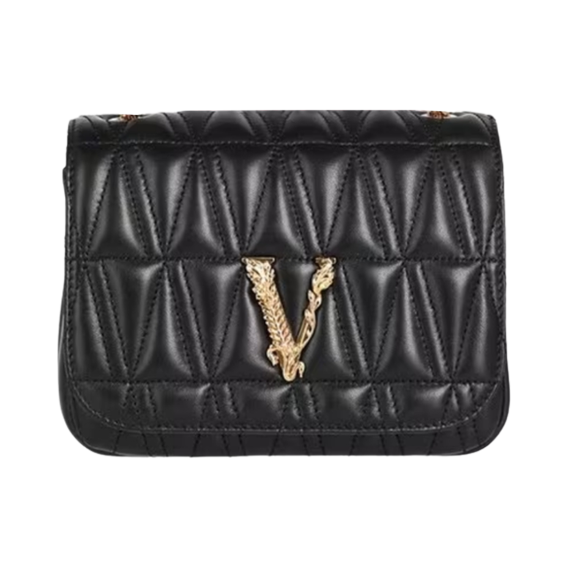 DBFH821-D2NTRT-DNMOV Versace Virtus Small Crossbody Bag Black