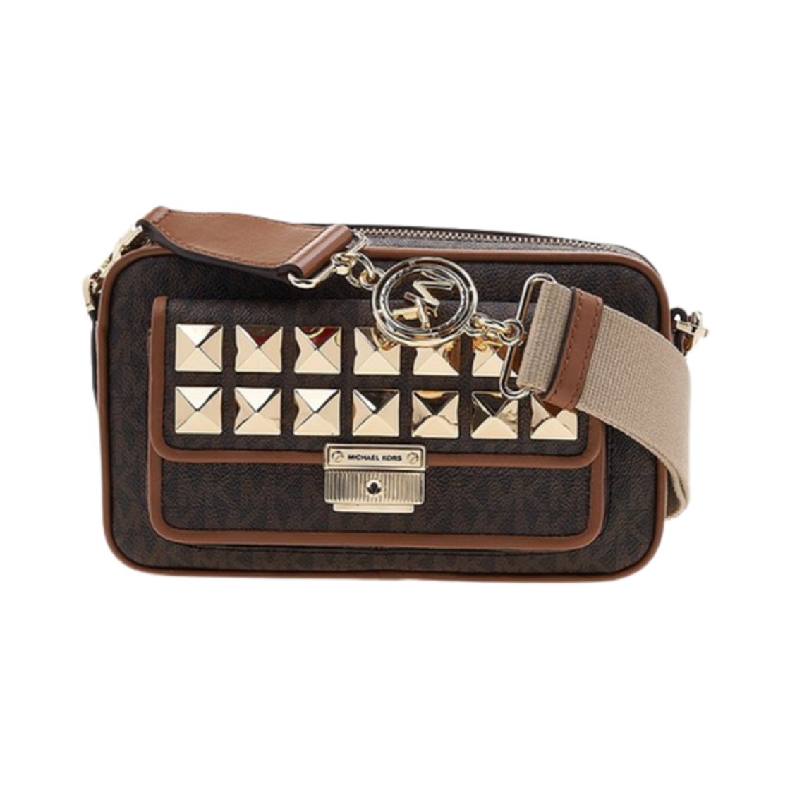 마이클 코어스 스터드 브래드쇼 크로스바디백 브라운 아콘(Michael Kors Stud Bradshaw Crossbody Bag Brown Acorn) - 1