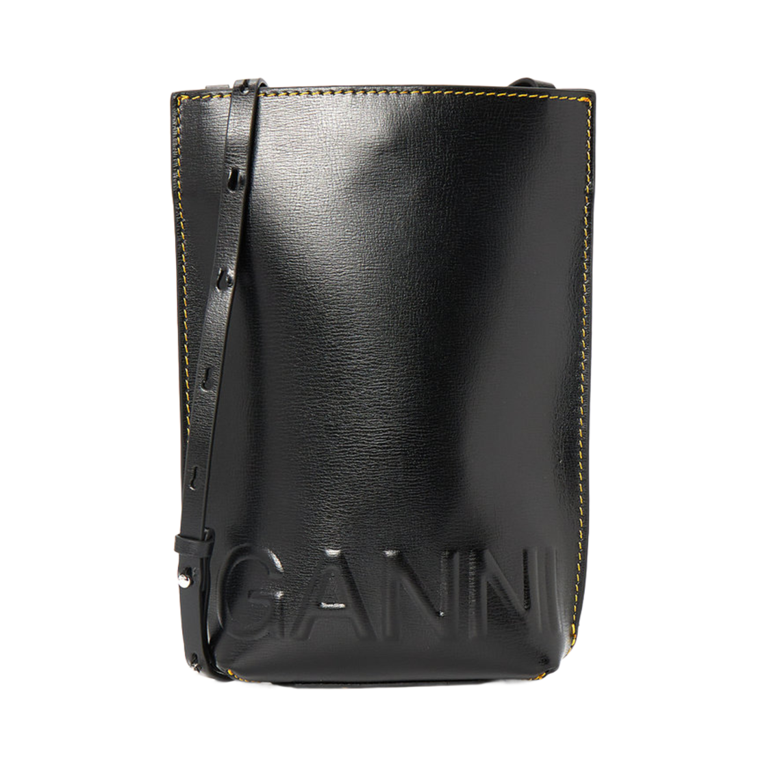 A4607-099 Ganni Small Banner Crossbody Bag Black