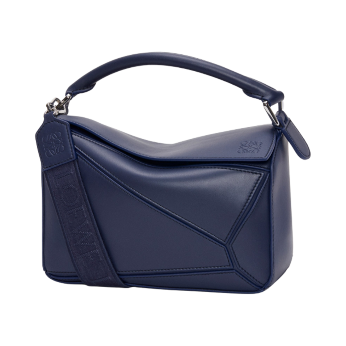 로에베 스몰 퍼즐 백 인 사틴 카프스킨 어비스 블루