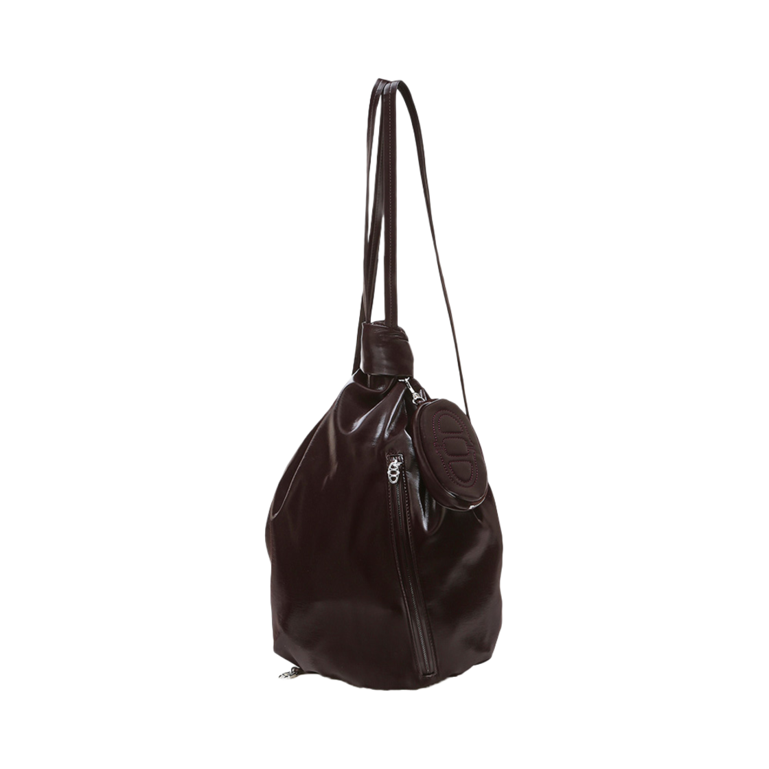 AABA5E130D3 Athe Vanessabruno Glossy Shoulder And Backpack M Burgundy - 대표 이미지 #1