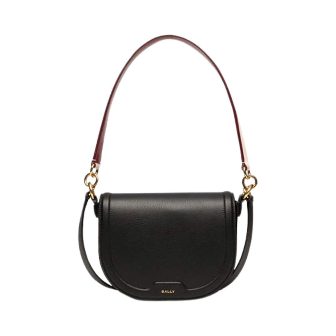 발리 플랩 로고 숄더백 블랙(Bally Flap Logo Shoulder Bag Black)