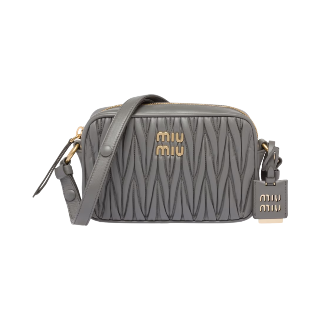 미우 미우 마틀라세 나파 레더 숄더백 마블 그레이(Miu Miu Matelasse Nappa Leather Shoulder Bag Marble Grey) - 1