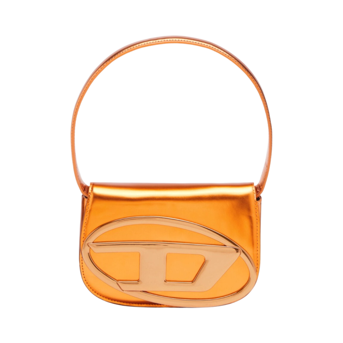 디젤 1DR 숄더백 인 미러드 레더 오렌지(Diesel 1DR Shoulder Bag in Mirrored Leather Orange) - 1