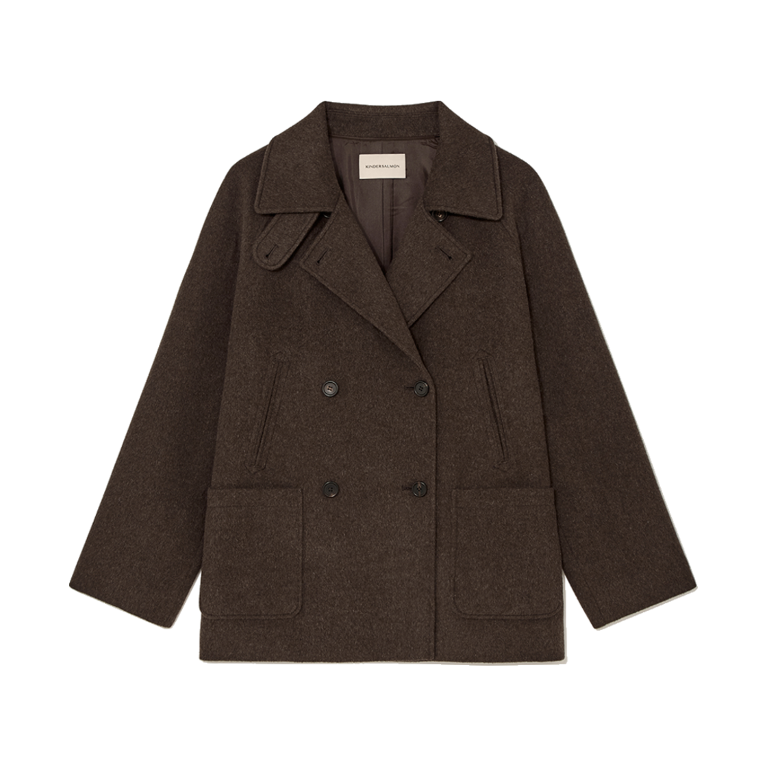 P0000EKM Kindersalmon Women Metis Half Coat Taupe