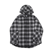 [KREAM 단독] Haleine Detachable Check Hood Padding Black