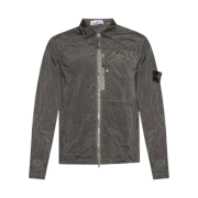 Stone Island 1200005 Nylon Metal in Econyl Overshirt with Pocket and Two-Way Zipper Military Green - 25SS
