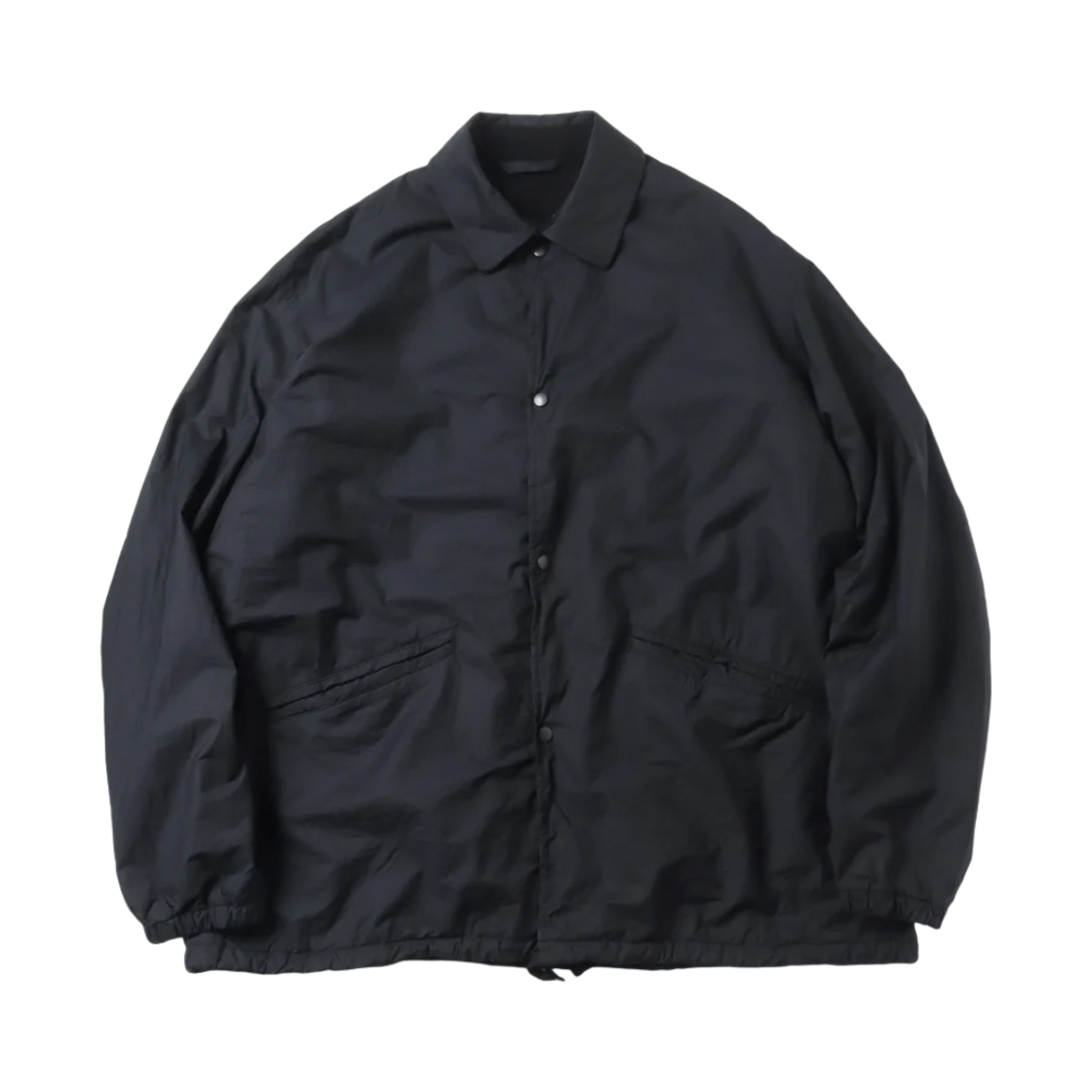 Y03-04012 Comoli Cotton Nylon Coach Jacket Black - 23AW