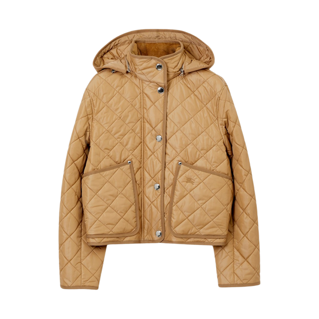 8070969 (W) Burberry Cropped Quilted Nylon Jacket Archive Beige