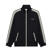 Celine Tracksuit Jacket in Double Face Jersey Black