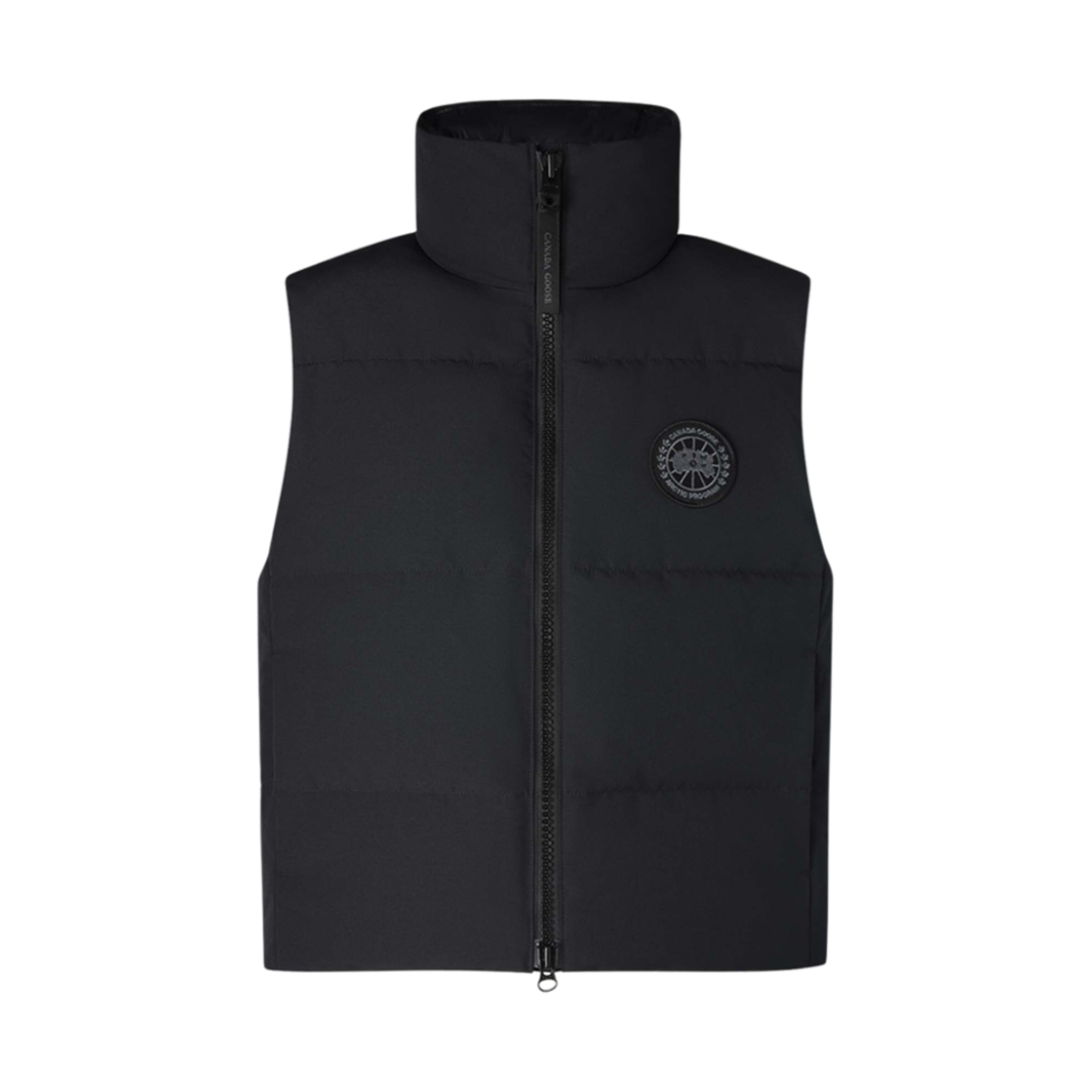 (W) 캐나다 구스 그랜드뷰 크롭드 베스트 블랙 라벨 블랙((W) Canada Goose Grandview Cropped Vest Black Label Black) - 1