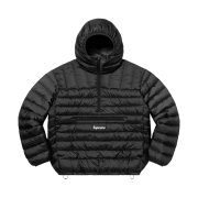 Supreme Micro Down Half Zip Hooded Pullover Black - 22FW