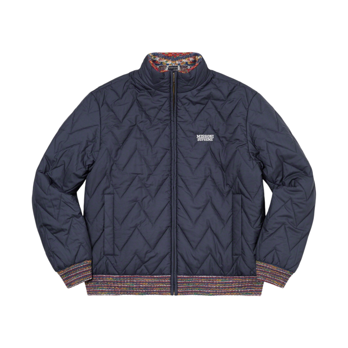 슈프림 x 미쏘니 리버시블 니트 자켓 네이비 - 21FW(Supreme x Missoni Reversible Knit Jacket Navy - 21FW) - 3