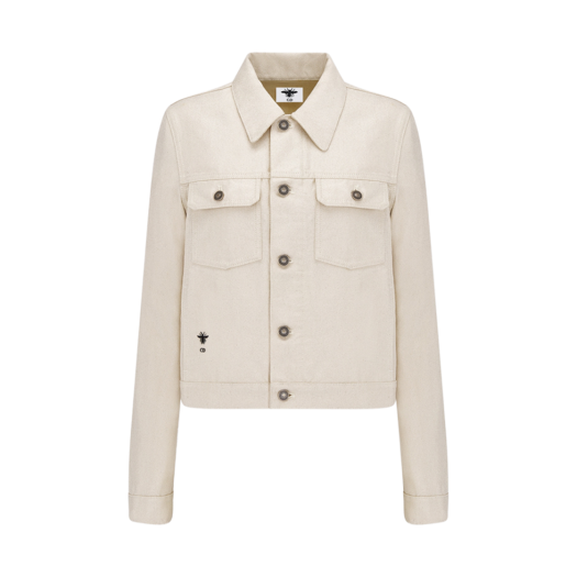 (W) Dior Or Jacket Iridescent Gold Tone Cotton Denim