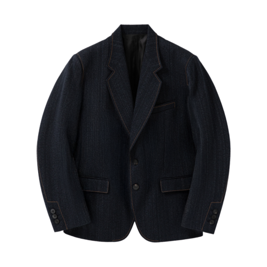 【関税込み】WOOYOUNGMI ブラック Line Embroidered フーディ Embroidery Zip Hoodie (Daria)(FREE SIZE BLACK): YOHJI