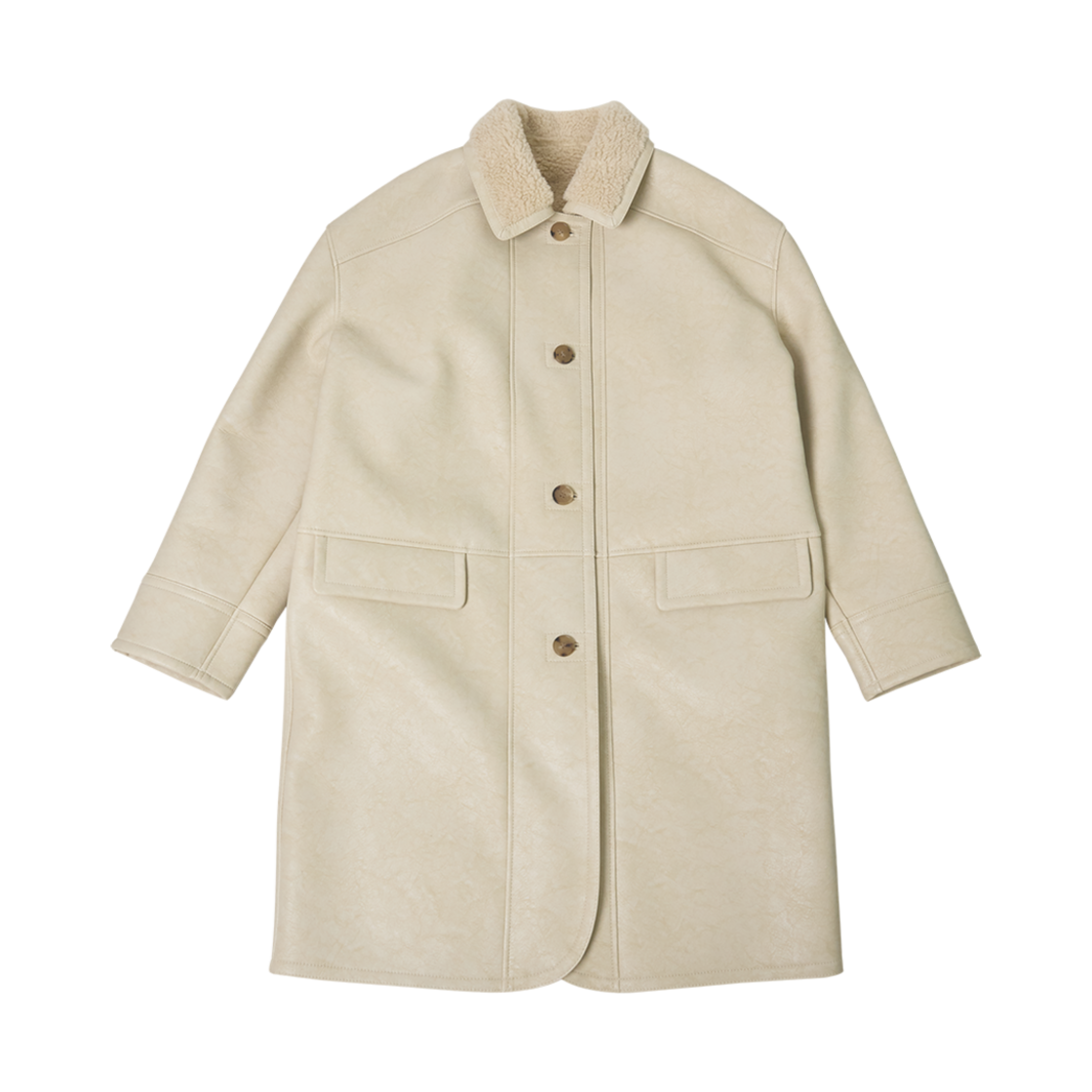 세이스라 리버시블 롱 무스탕 아이보리(SAYSRA Reversible Long Mustang Ivory)