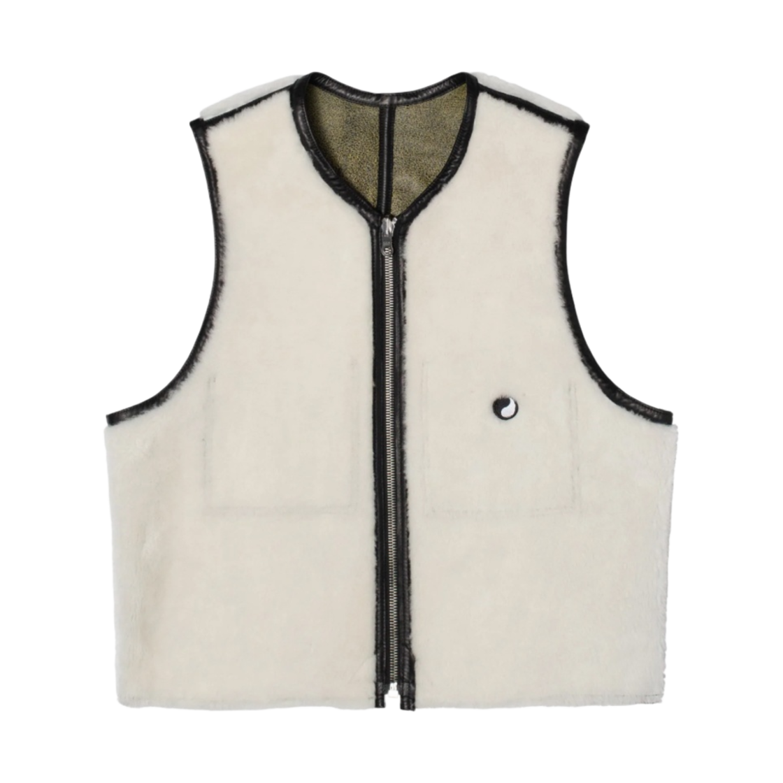 스투시 x 아워레가시 워크샵 리버시블 셔링 베스트 네온 그린 블랙 셔링(Stussy x Our Legacy Work Shop Reversible Shearling Vest Neon Green Black Shearling) - 3