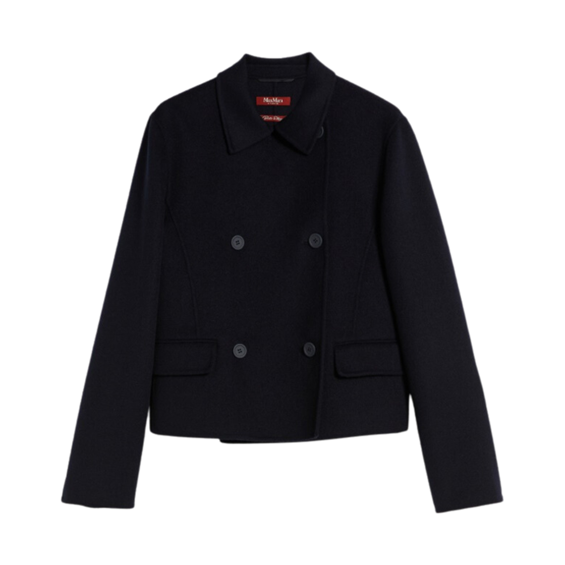 (W) 막스마라 스튜디오 아르모니아 숏 울 캐시미어 앤 실크 자켓 미드나잇블루((W) Max Mara Studio Armonia Short Wool Cashmere and Silk Jacket Midnightblue) - 1