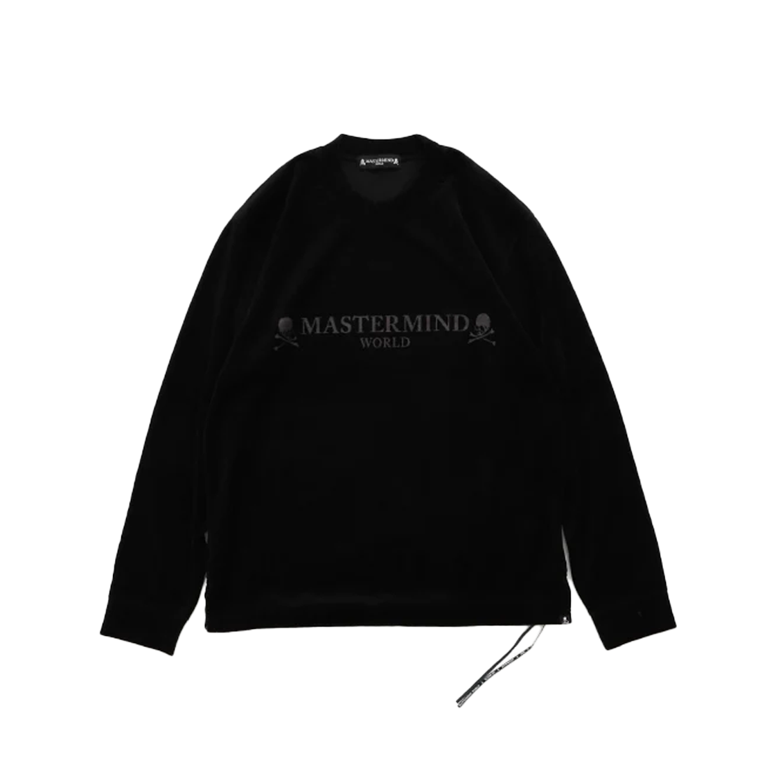 마스터마인드 월드 벨로아 롱 슬리브 티셔츠 블랙 - 25FW(Mastermind World Velour LS T-Shirt Black - 25FW)