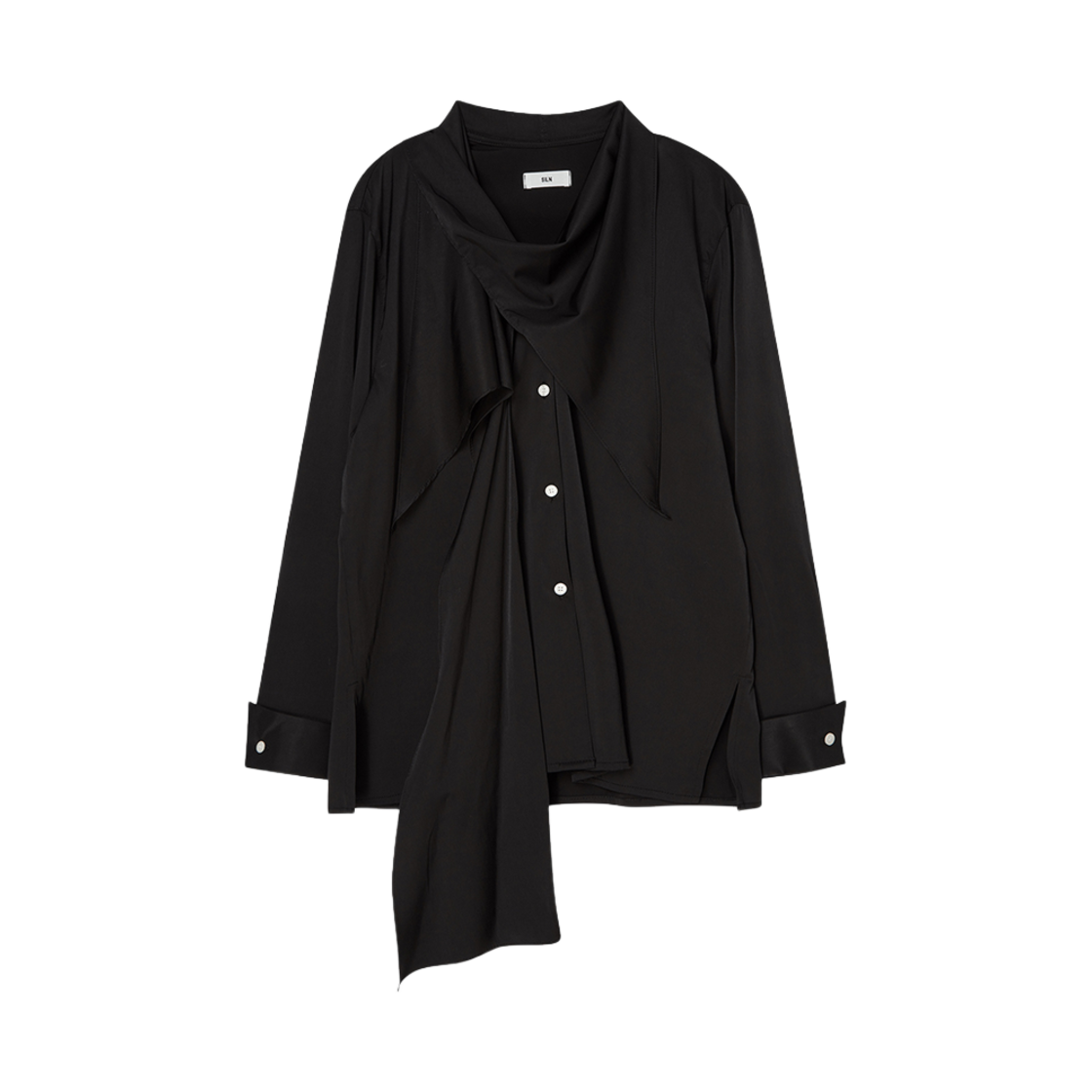 실른 스카프 블라우스 블랙(SILN Scarf Blouse Black)