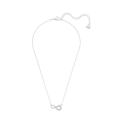 (W) Swarovski Infinity Necklace White Rhodium Plated