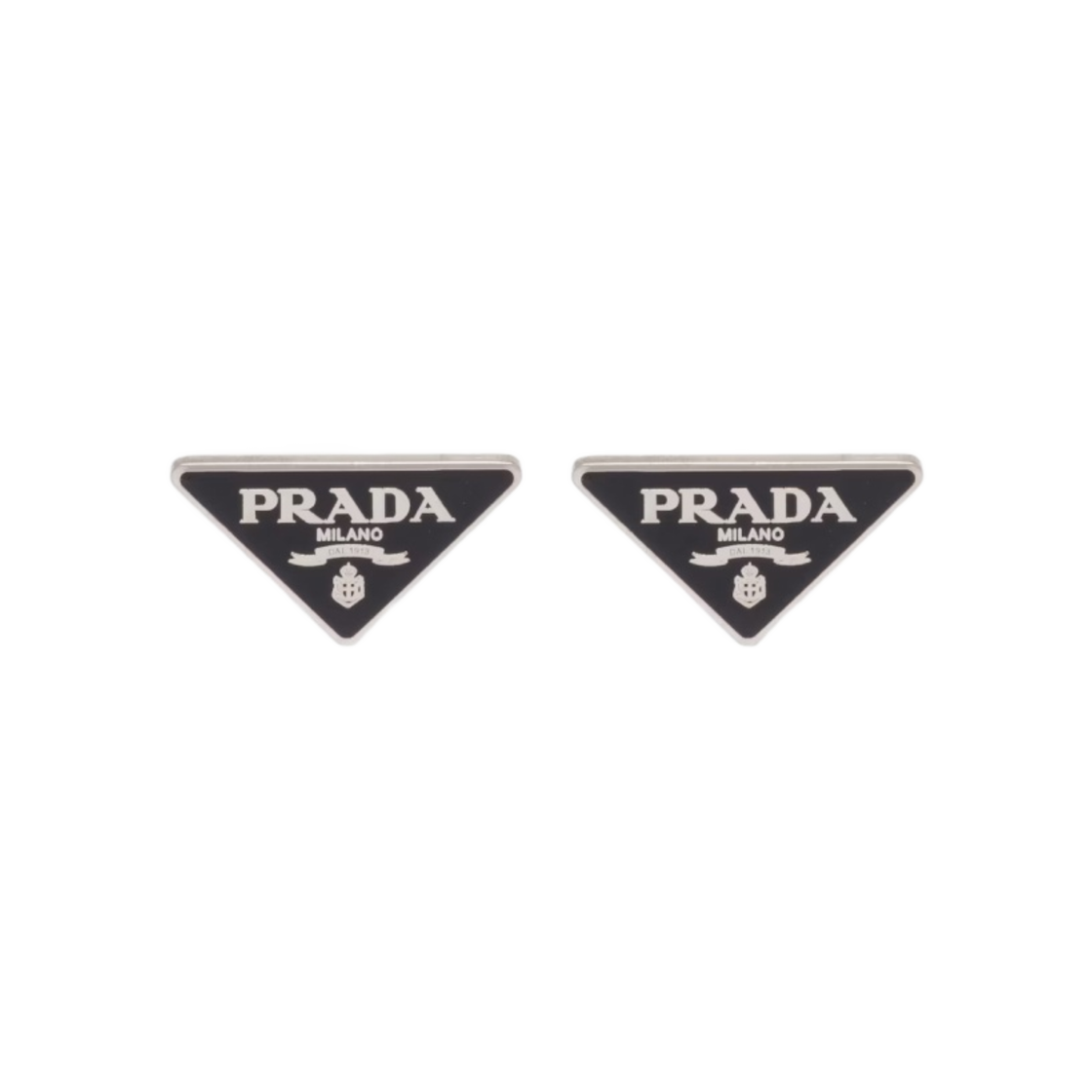 (W) 프라다 스말토 쥬얼 이어링 블랙((W) Prada Smalto Jewels Earring Black) - 1