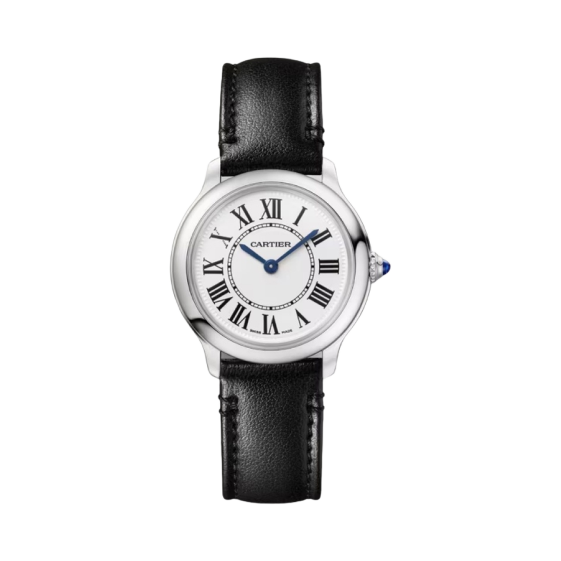 까르띠에 롱드 머스트 워치 29 쿼츠 스틸 비동물성 스트랩 블랙(Cartier Ronde Must Watch 29 Quartz Steel Strap without Animal Materials Black) - 1