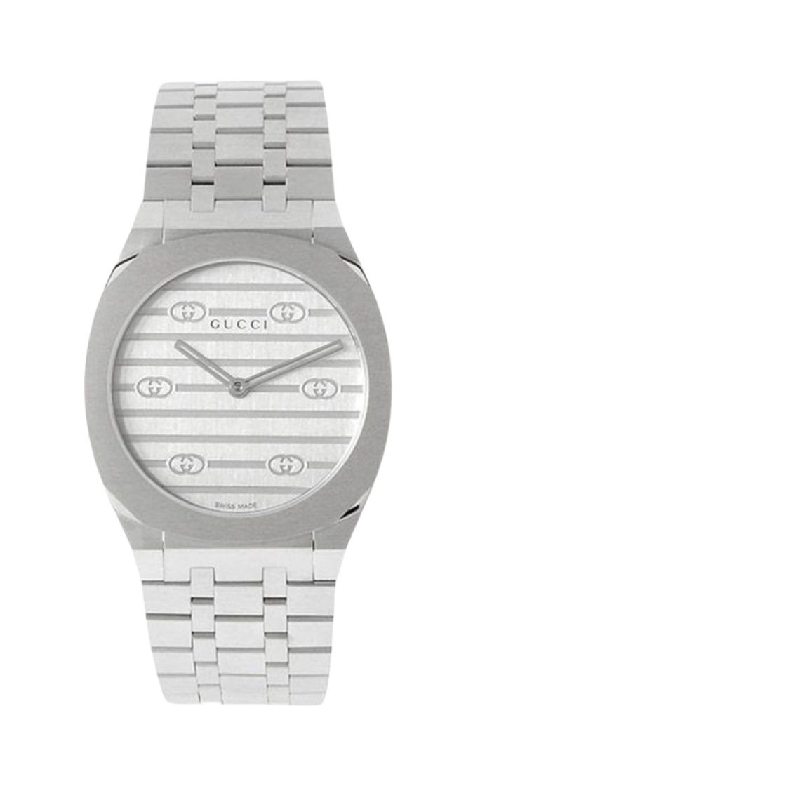 (W) 구찌 25H 쿼츠 30mm 스테인리스 스틸 실버((W) Gucci 25H Quartz 30mm Stainless Steel Silver)